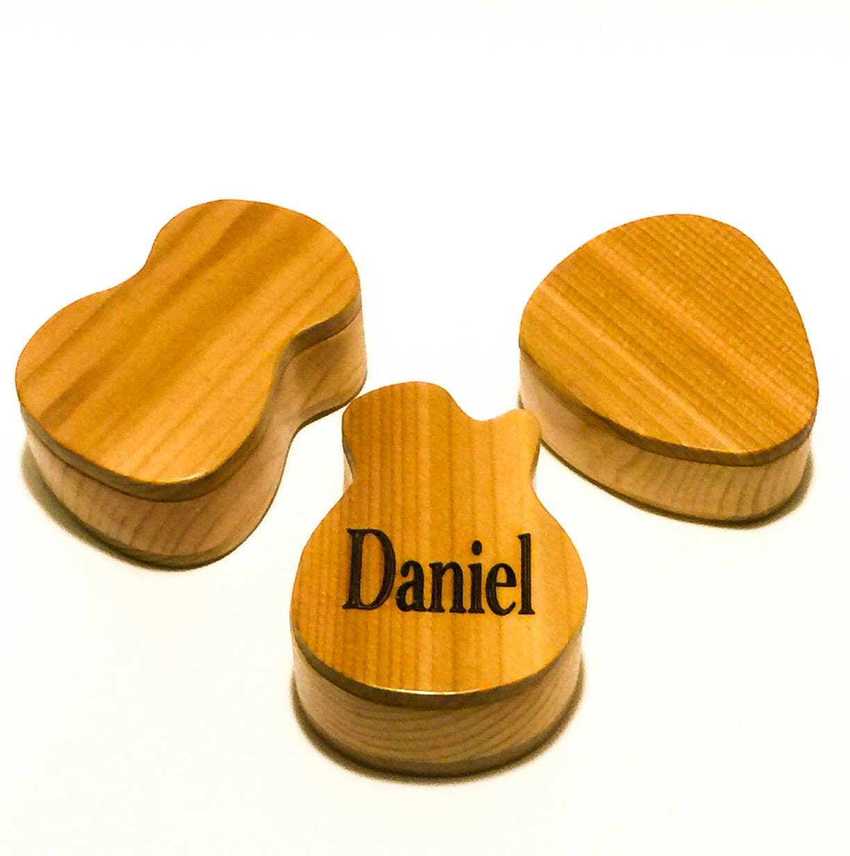 Wooden Guitar Pick Box pick storage plectrum box pick Etsy