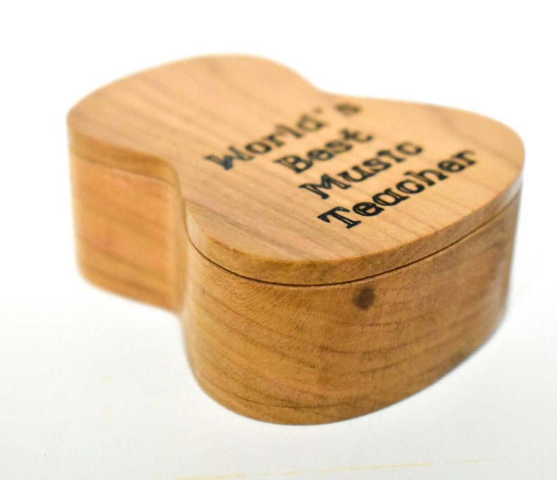 Wooden Guitar Pick Box Acoustic Guitar Pick Box Music Gift Etsy