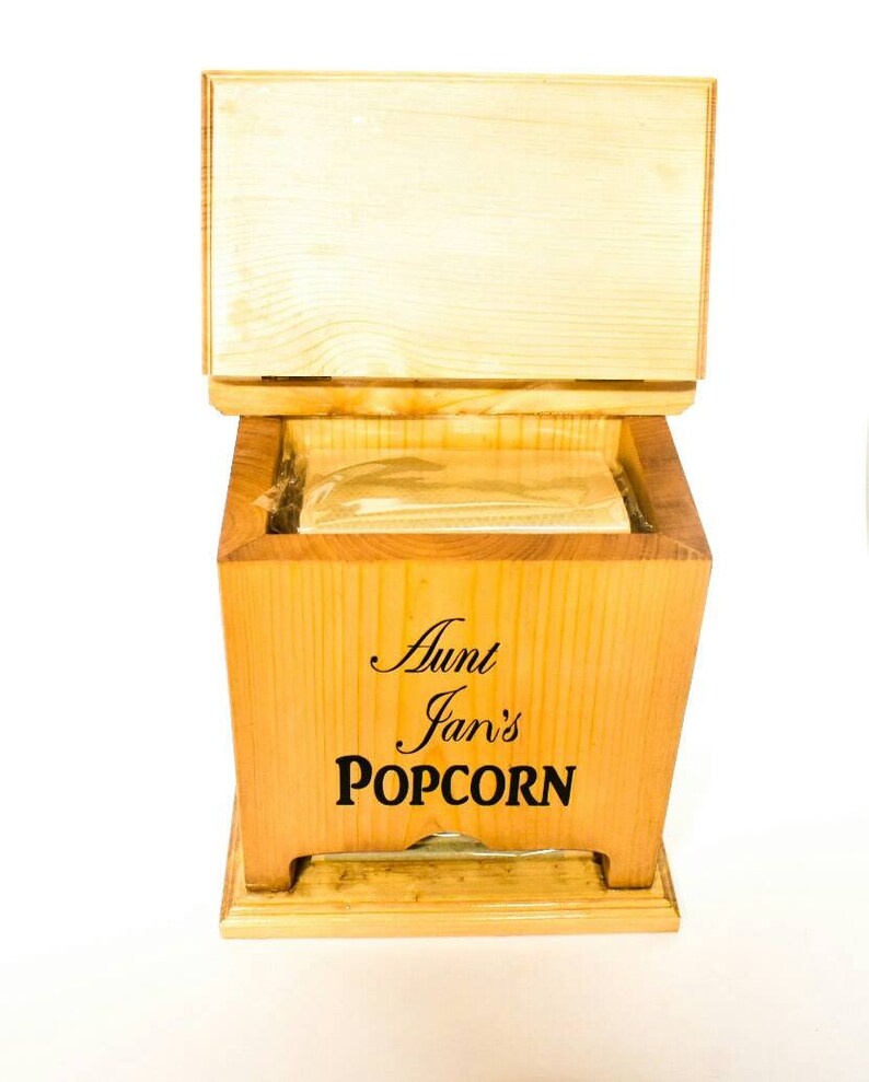 Microwave popcorn holder wooden popcorn box popcorn gift Etsy
