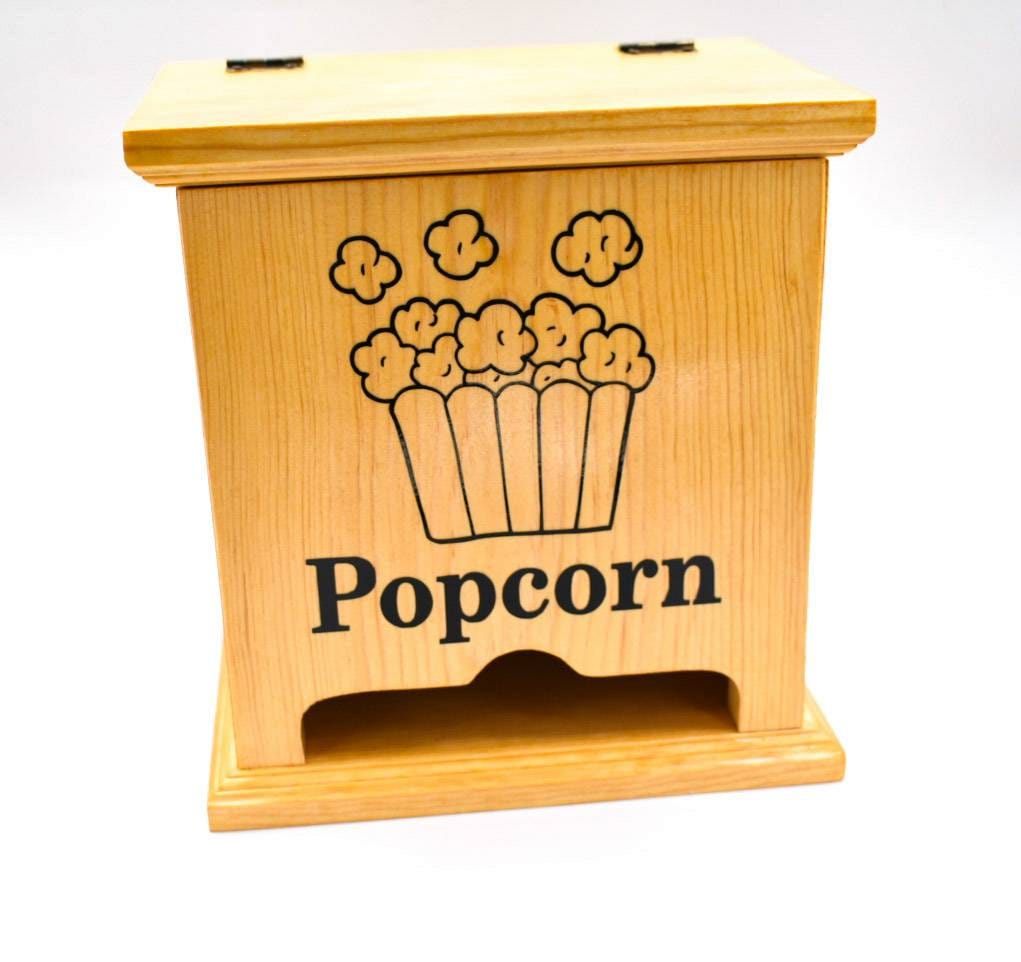 Microwave popcorn holder wooden popcorn box popcorn gift Etsy