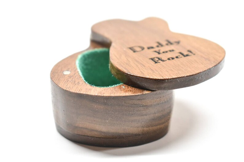 Wooden Guitar Pick Box pick storage plectrum box pick Etsy