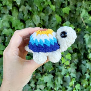 Aroace Pride Turtle Plushie | Made to Order | Aromantic Asexual Flag LGBTQIA+ Handmade Crochet Amigurumi Toy Stuffed Animal Plush Fidget