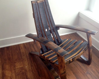 Bourbon/Whiskey Barrel Adirondack Chair