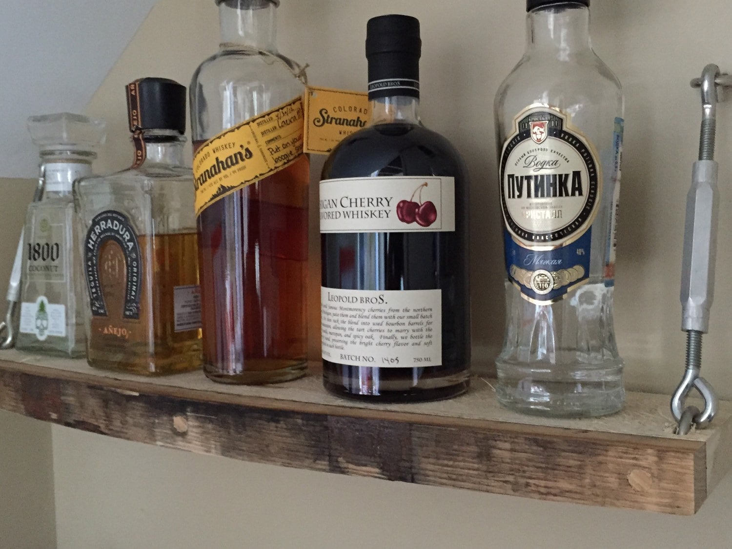Bourbon/whiskey Barrel Turnbuckle Shelf Etsy