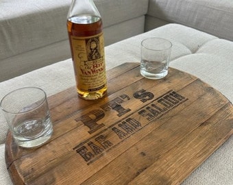 Personalized Bourbon Head Serving Tray