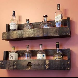 Bourbon/Whiskey Barrel Stave Shelf image 5