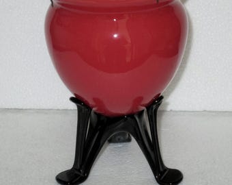 Bohemian Czech Tripod Tango Glass Vase