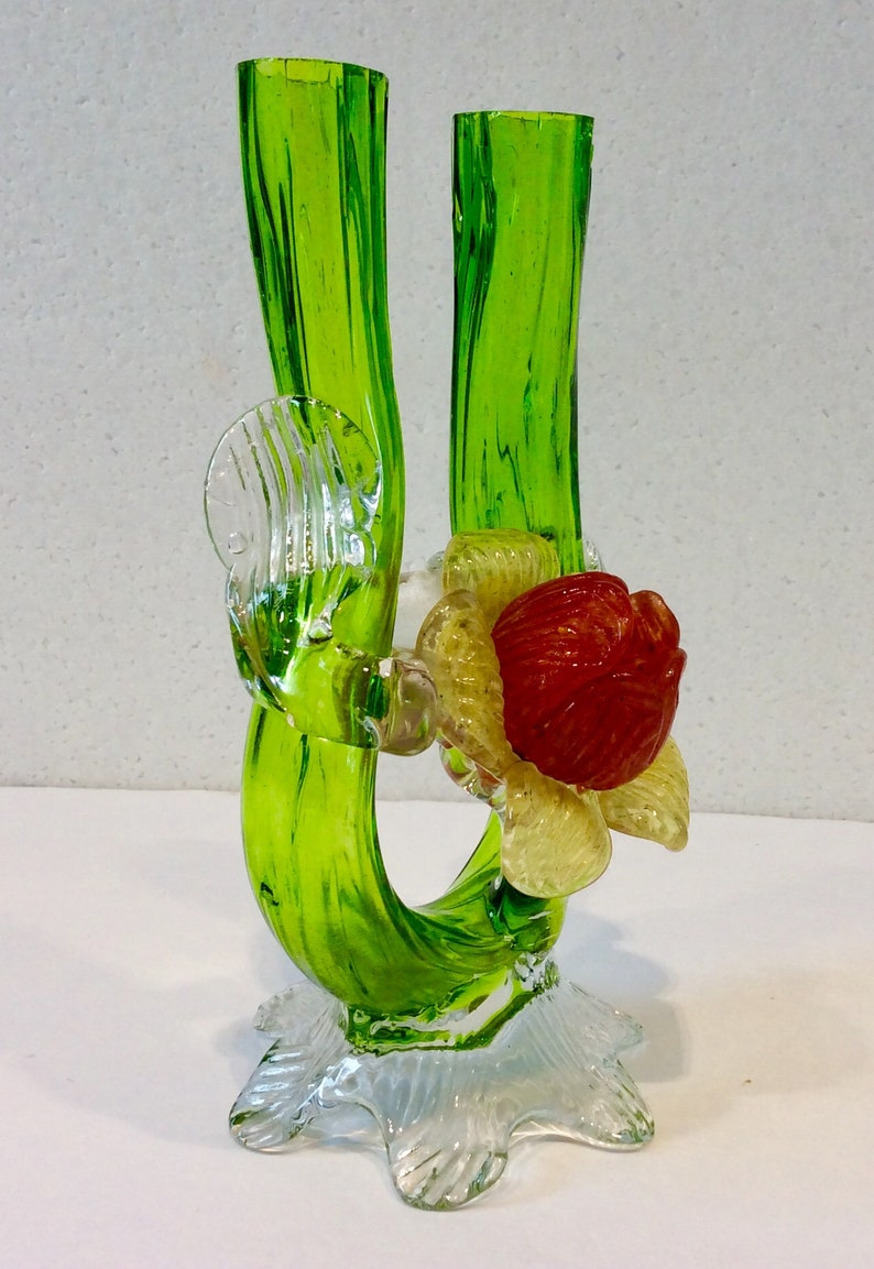 Kralik Glass Vase Floriform Bohemian Czech Art Glass Etsy
