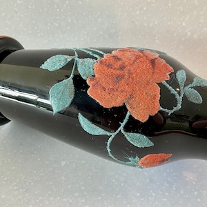 Bohemian Coralene Glass Vase..c1890.