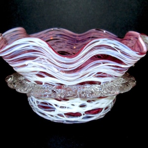 Antique Ruby Cranberry pink Bowl..c1900