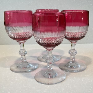 Antieke Baccarat kristallen likeurglazen / portglazen / sherryglazen... c1920