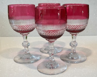 Antique Baccarat Crystal Liquor Glasses / Port Glasses / Sherry Glasses…c1920