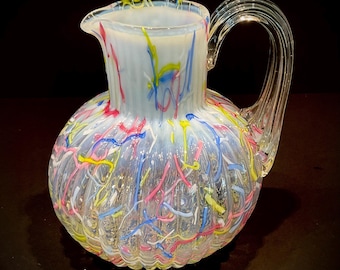 Harrach Peloton Glass Jug-Pitcher c1885
