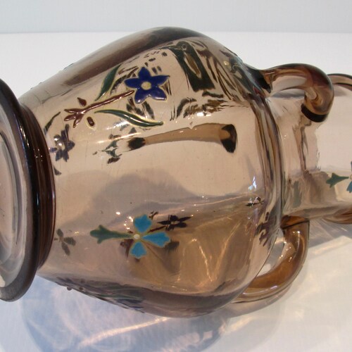 Art Nouveau French Glass Vase Legras - Augustus Jean shops c1890