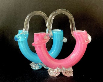 Stevens & Williams Glass Vases c1890