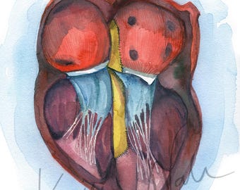 心臓と足の骨の油彩画 il_340x270.6406655032_aopu.jpg