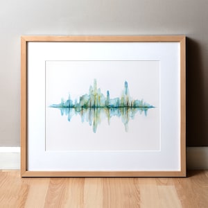 Sound Waves Watercolor Art Print - ENT Art - Speech Therapy Speech Pathology Art - Audiology Art