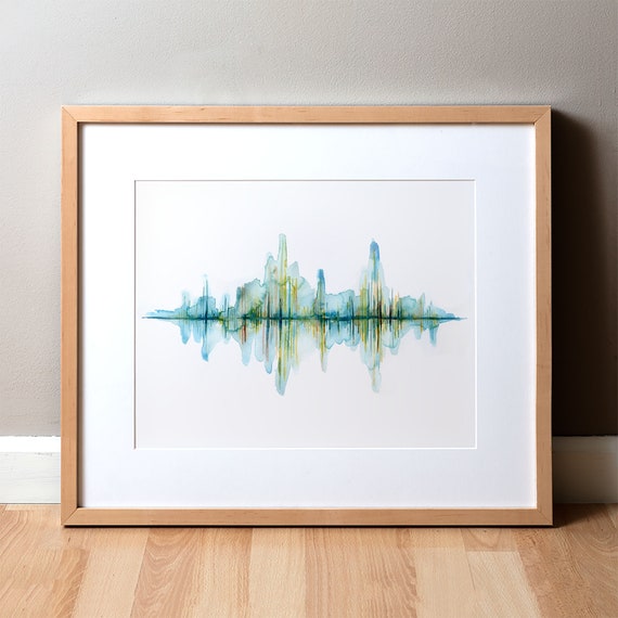 Sound Waves Watercolor Art Print - ENT Art - Speech Therapy Speech