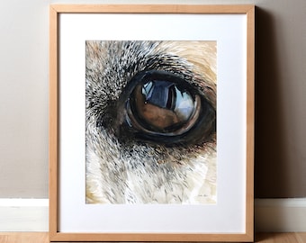 Dog Eye Watercolor Print - Dog Art - Animal Art - Veterinarian Gift