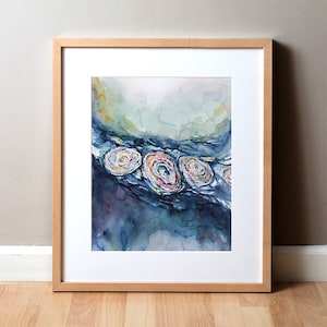 Touch Horizons: Pacinian Corpuscles - Abstract Skin Cell Art - Anatomy Art - Dermatology Watercolor Painting