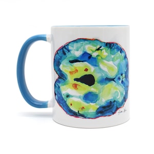 Happy Brain Mug - 11 oz Ceramic - PET Scan Painting - Neurology Painting - Doctor Mug - Gift for Neurologists