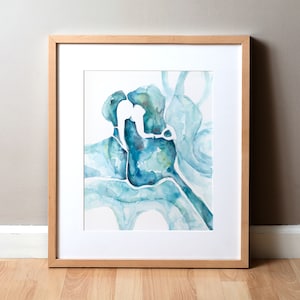 Middle Ear Watercolor Print - Speech Path and Audiology and ENT Art - Ear Art - Anatomy Art