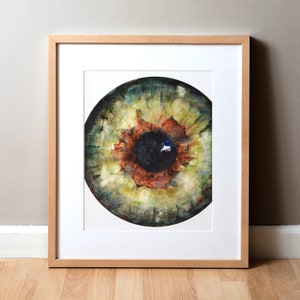 Hazel Watercolor Print - Abstract Eye Art - Anatomy Art - Optometry and Ophthalmology Art - Teal Watercolor Art Print