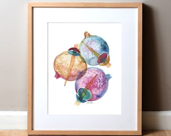 Opias Watercolor Print Unframed - Eye Art - Optometry - Optometry Office Decor - Opthalmology