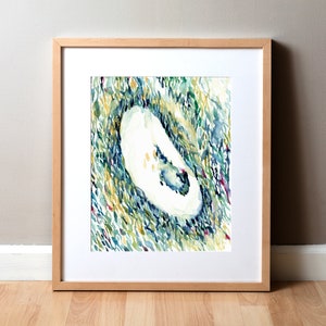 IVF Ultrasound Watercolor Print - Ultrasound Painting - Fertility Art - Gift for Embryologist