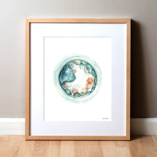 5-day Embryo Art Print - Embryology Watercolor Print Unframed - Fertility Doctor Art - OBGYN Painting