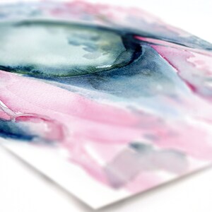 Abstract Uterus Watercolor Print in Blue and Pink OBGYN and Female ...
