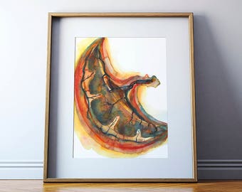 Placenta Watercolor Art Print - Pregnancy Anatomy Art Print - OBGYN Anatomy Art Print - Fertility and Reproductive Print