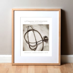 Littmann Stethoscope Watercolor Print - Auscultation - Gift for Doctors - Doctor Tools - Medical Art