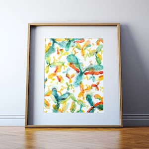 Antibody Watercolor Art Print - Histology Art Print - Abstract Anatomy Biology Art