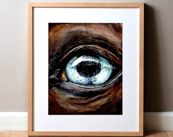 Horse Eye Watercolor Print - Horse Art - Horse Painting - Gift for Veterinarian - Equestrian Art