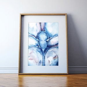 The Circle of Willis Abstract Watercolor Print of the Circle of Willis Brain Art Neurology Art Anatomy Art Medical Art image 1