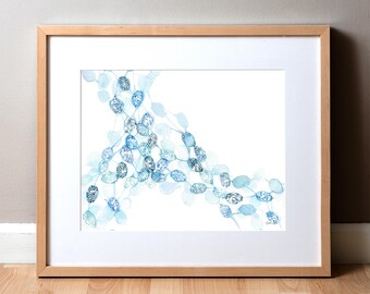 B-Cell Lymphoma Morphology Watercolor Print Unframed - Lymphoma Painting - Oncology Art - Histology Art