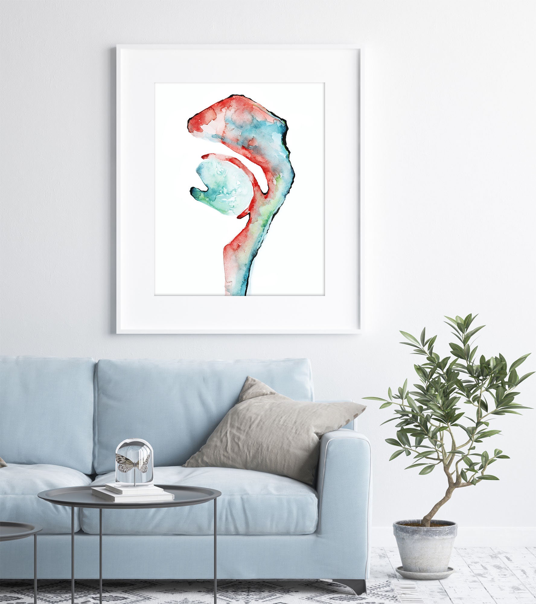 Abstract Airway Anatomy Watercolor Print Pulmonology ENT | Etsy