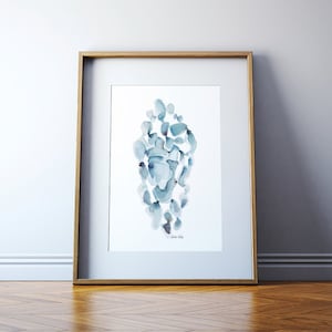 Tarsal Bones Watercolor Print - Podiatry Art - Abstract Anatomy Art - Foot Art