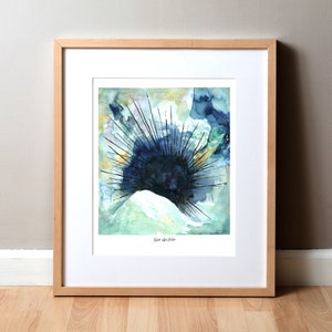 Sea Urchin Watercolor Print - Watercolor Painting - Sea Life Painting