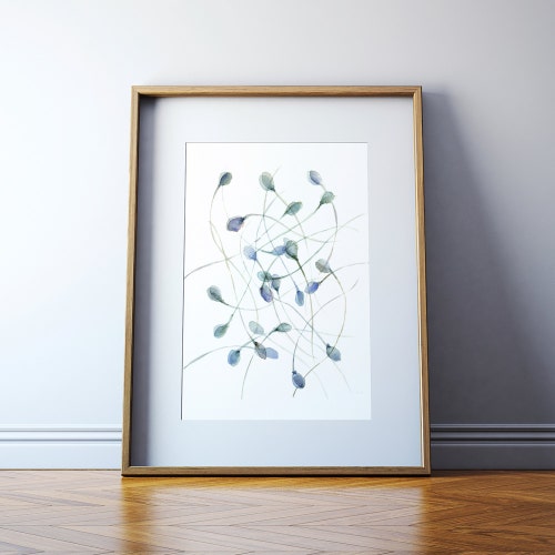 Sperm Watercolor Art Print Fertility Doctor Art Fertility Etsy