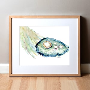 Eierstok en Fimbriae aquarel print-OBGYN vruchtbaarheid abstracte anatomie kunst-vrouwelijke anatomie aquarel