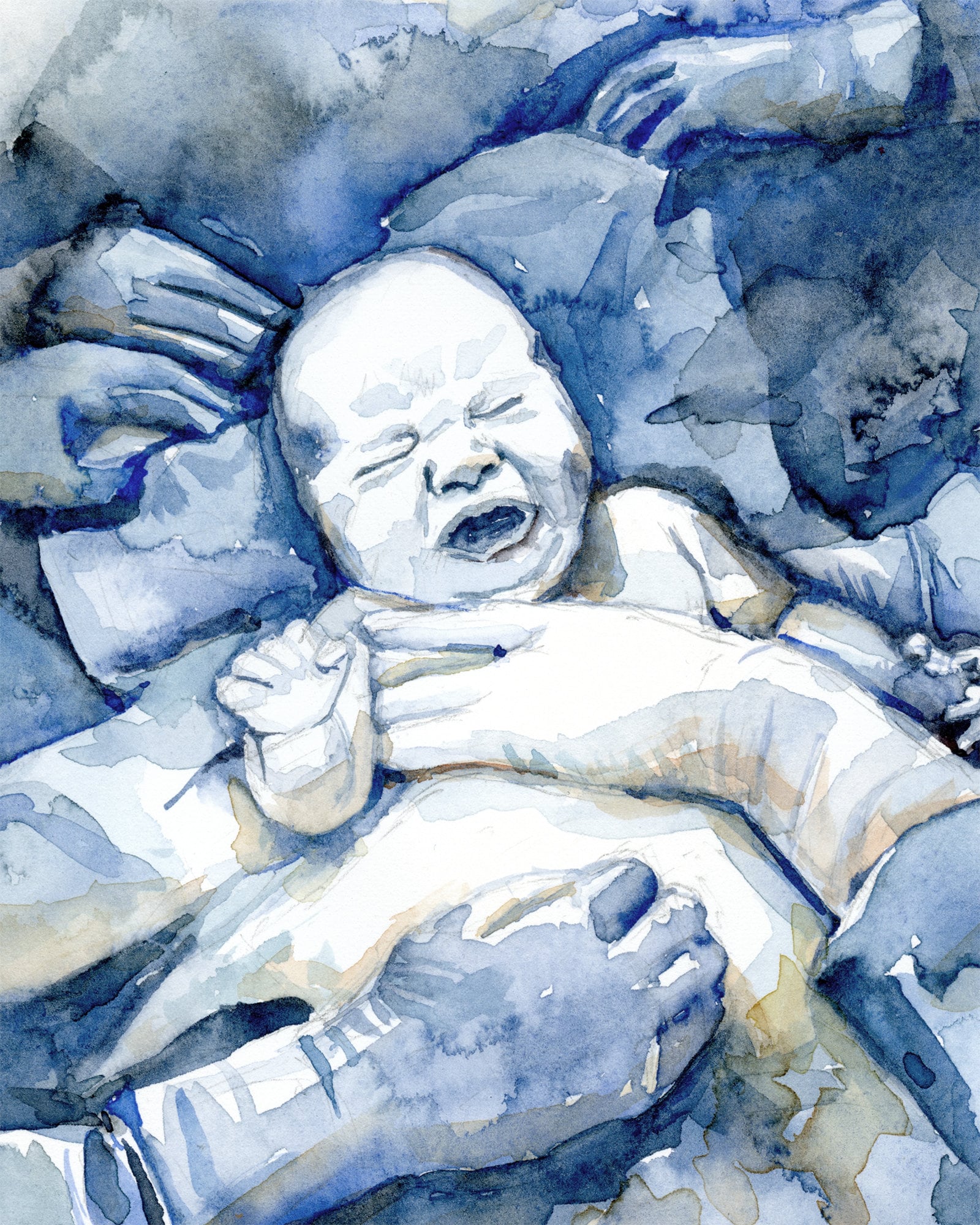 C-section OBGYN Watercolor Art Print Unframed - Pregnancy Watercolor ...