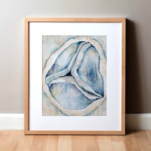 Tricuspid Valve Print - Cardiovascular Watercolor - Abstract Anatomy Art