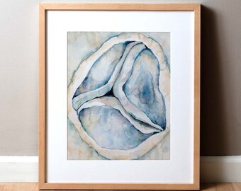 Tricuspid Valve Print - Cardiovascular Watercolor - Abstract Anatomy Art