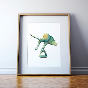 Ossicles Watercolor Print - Audiology Anatomy Art - Speech Therapy Art - Ear Anatomy Art - Incus Malleus Stapes
