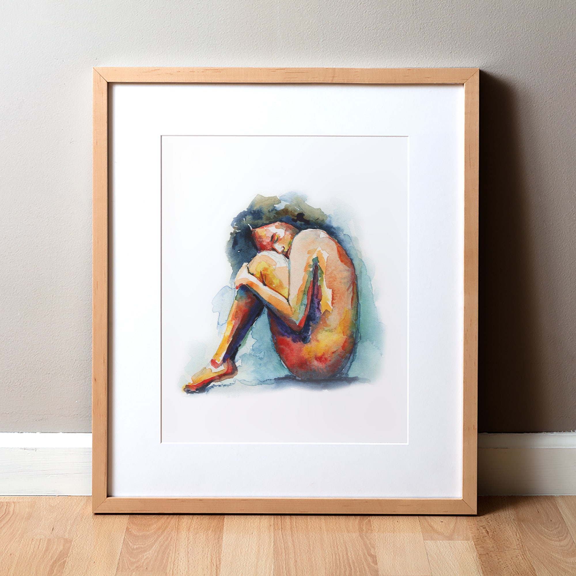 The Body - Eye, Mind Body Connection Watercolor Print