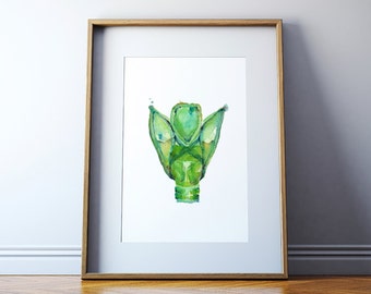 Larynx Watercolor Art Print - Larynx Watercolor - Speech Therapy Art Print - Head and Neck Anatomy Art Print