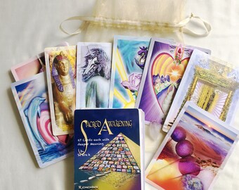 ORACLE "Sacred Awakening" Card Deck ~ Tool for Guidance, Positive Affirmations, Mystical, Deeper Awareness, Love, 67 cards