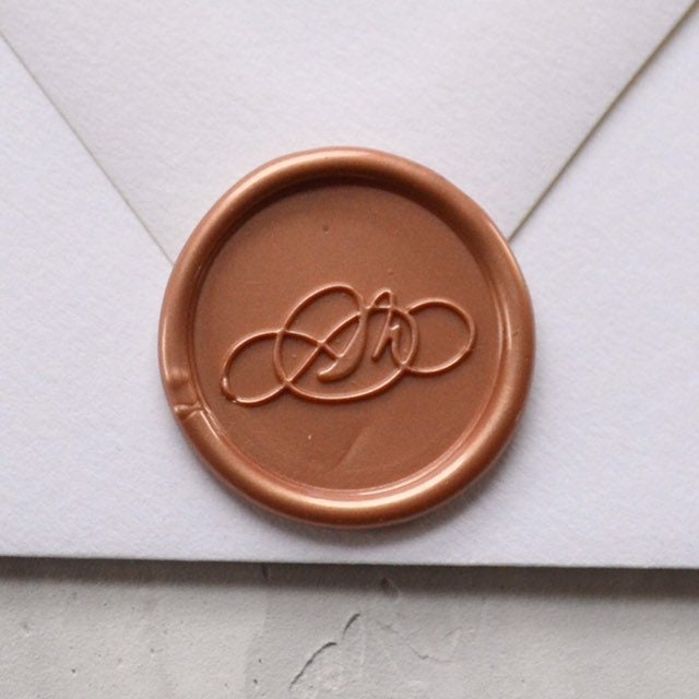 Custom Monogram SELFADHESIVE Wax Seals PreMade Single Etsy